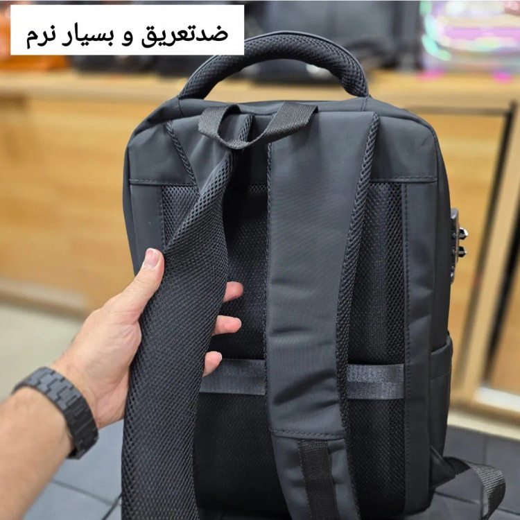 کوله پشتی لپ تاپ و دانشجویی قفل دار مناسب لپتاپ تا 17.5 اینچ