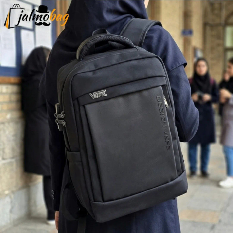 کوله پشتی لپتاپ دانشجویی و اداری قفل دار مناسب لپتاپ تا 17.5 اینچ مردانه و زنانه
