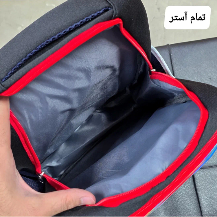 کوله پشتی مدرسه پسرانه مقطع ابتدایی سه خانه ضدتعریق طرح عکسدار